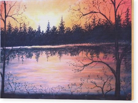 Autumn Nights - Wood Print For Sale