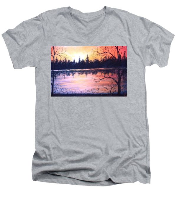 Autumn Nights - Men s V-Neck T-Shirt For Cheap