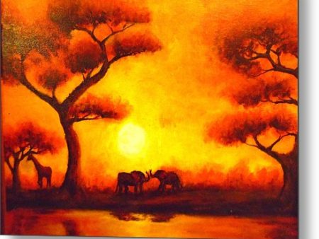 African Sunset  - Metal Print on Sale